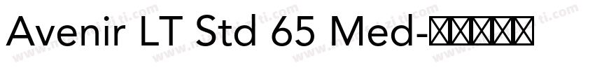 Avenir LT Std 65 Med字体转换